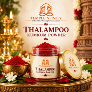 TempleInfinity Thalampoo Kumkum Powder in traditional packaging