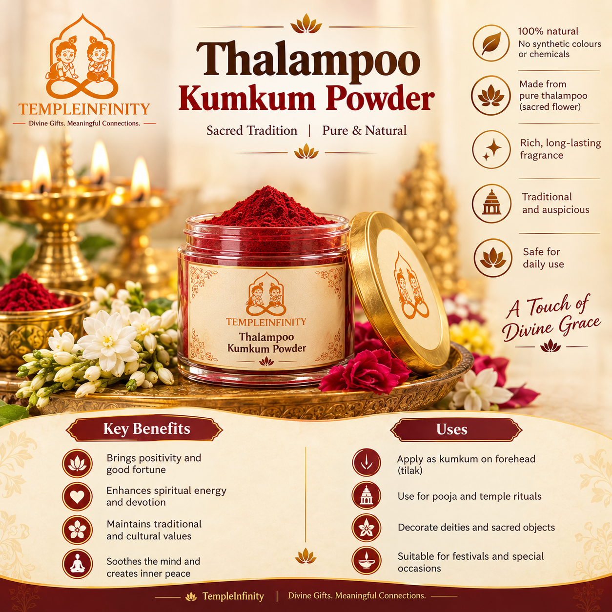 TempleInfinity Thalampoo Kumkum Powder 2 templeinfinity thalampoo kumkum powder