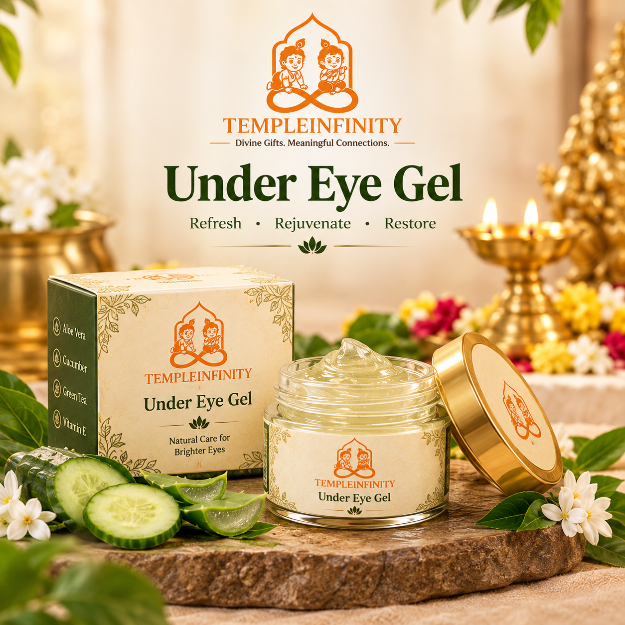 TempleInfinity Under Eye Gel 1 TempleInfinity Under Eye Gel for daily under-eye care